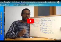 Echelle Beaufort a la voile traduction espagnol anglais astuce definition
